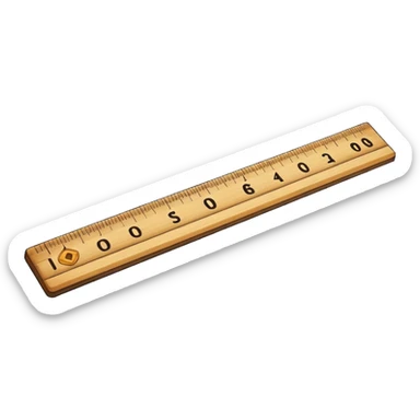 a ruler sticker