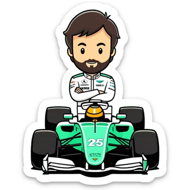 Fernando Alonso's Aston Martin ARM25 Formula 1 Car sticker