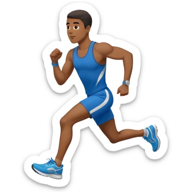 Morning Jogger black man sticker