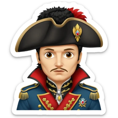 cinematic realistic Adam Ant dirty Hungarian Hussar'S JACKET with fur collar - stand and deliver! sticker