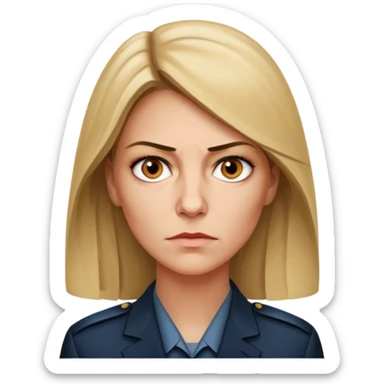 A CIA officer, looking like Carrie Mathison from the "Homeland" TV series. sticker