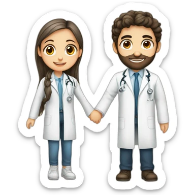 A Jewish girl friendship with ophthalmologist Arabic boy sticker