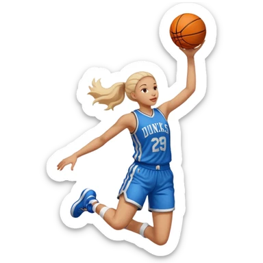 Basketball dunk girl sticker