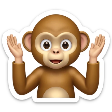 A monkey clapping cymbals sticker