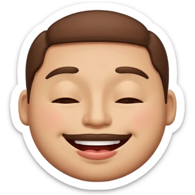 A male emoji with big fat lips with it’s eyes closed sticker