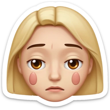 sad emoji with bruise under eye
no i would like skmilar to smiling face holding up tearsnot tears just bruise sticker