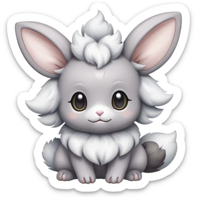 Minccino-Espurr-Cinccino-creature-hybrid sticker