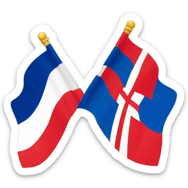 Georgian 🇬🇪 and European 🇪🇺 flags together  sticker