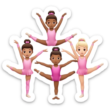 Dance gymnastics kids pink sticker