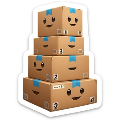 create a realistic emoji showing a express company sticker