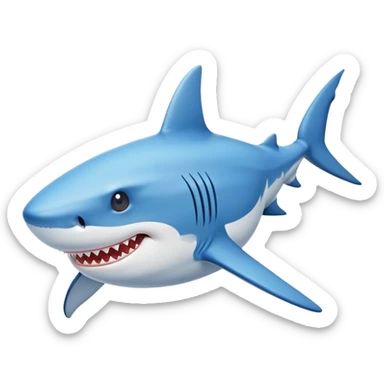 A shark with blue Jordan’s  sticker
