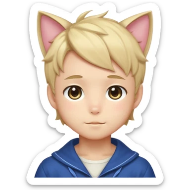 Shiny Blushing Cute Kawaii Handsome Shoujo Anime Catboy Trending Style Cottagecore  sticker