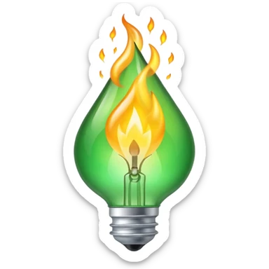 bombillo encendido que sugiere idea con una marca de check verde positivo sticker