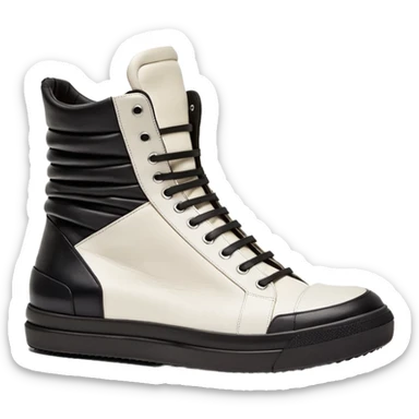 rick owens geobasket white sticker