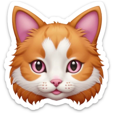 Cute cat with puppy eyes sticker