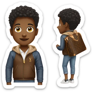 boy with louis vuitton pull sticker