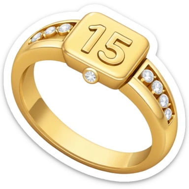 15th birthday ring sticker