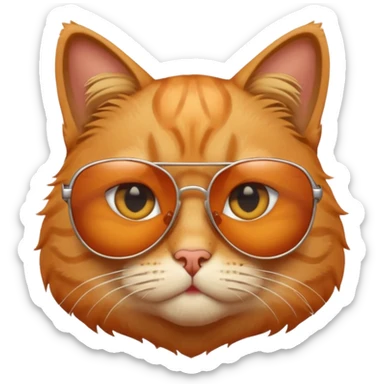 Cat wearing sunglasses e con il broncio sticker