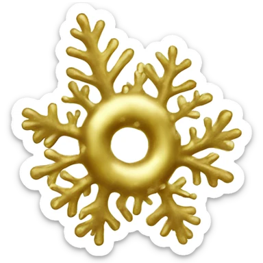 Gold Christmas reef sticker