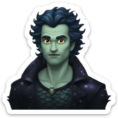 goth merman sticker