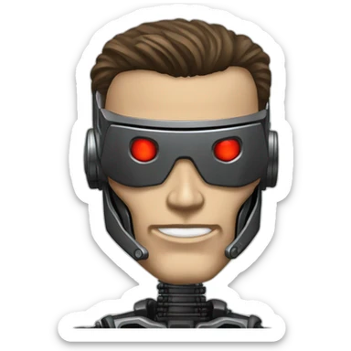 terminator т-1000 head with headshot sticker