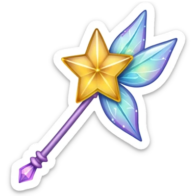 Fairy wand with magic sticker