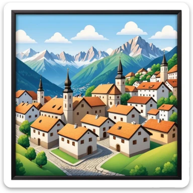 austrian village sticker