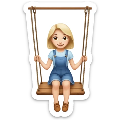 Swing, swing-board with  girl sticker