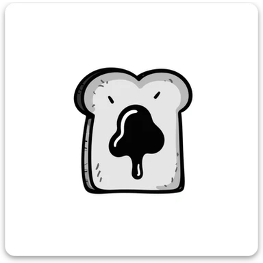 melting butter pat on toast sticker