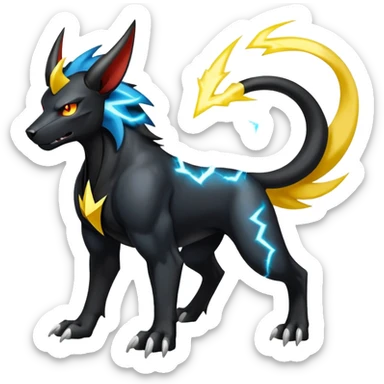 Luxray-Manectric-Houndoom-Pokémon-Fakémon-hybrid-creature sticker