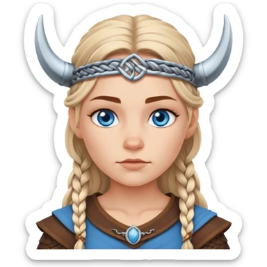 Viking female slave with blue eyes  sticker