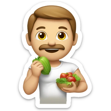 eating healthy musculr sticker