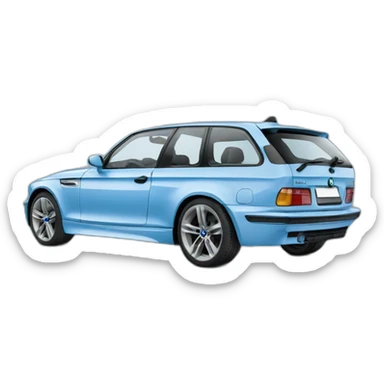 BMW car blue serie 1 sticker