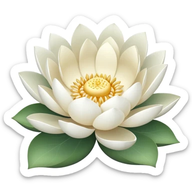 Flor de lótus Branca cada uma diferente  sticker