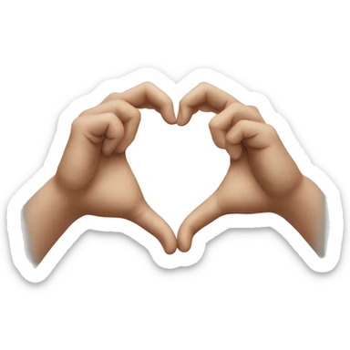two hands creating a big heart sticker