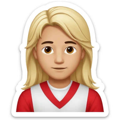 Adonis, Desire God from Rome Mythology with long blonde hair, red and white outfit, sticker