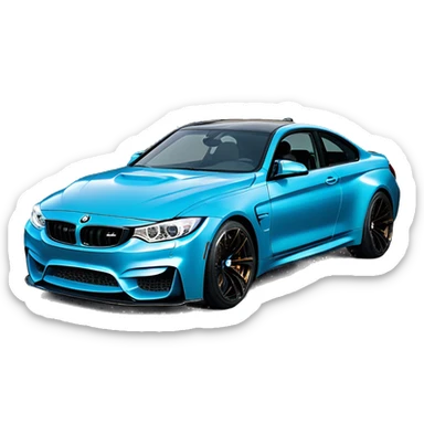 BMW m4 Yas Marina blue Fast sticker