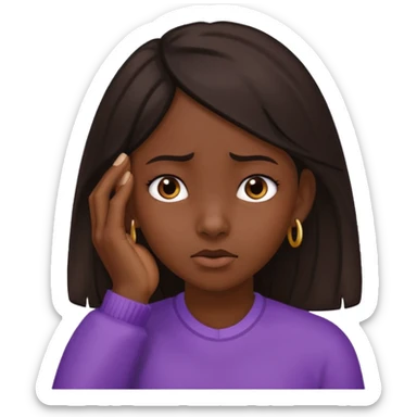 👧🏾👂🏾🤏🏾 pinching ear girl sticker