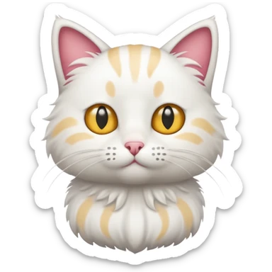 White standing cat (wenda from sprunki)  sticker