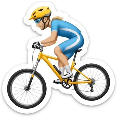 Bicicleta downhill , ciclista montado, montaña sticker