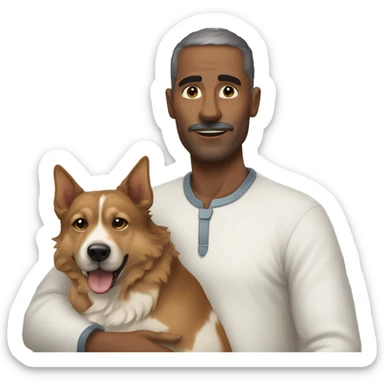 Mitad humano y mitad perro sticker