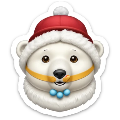 polar bar with hat sticker