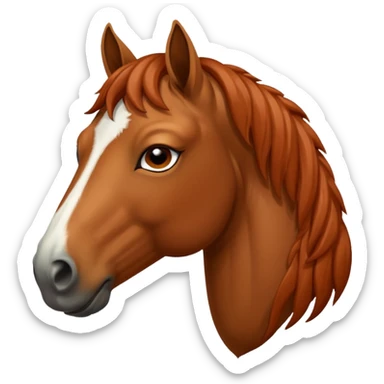 A horse covering her eyes with the hooves sticker