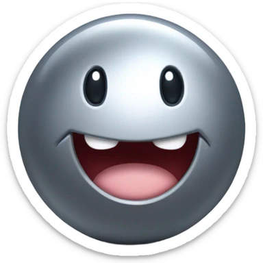 Metal cute Kirby ball driving on 4 car wheels sticker