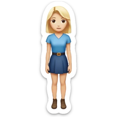 back of blonde woman stands In front at a crossroads between two paths—one illuminated, the other in shadow... scary and sunlight ... sticker