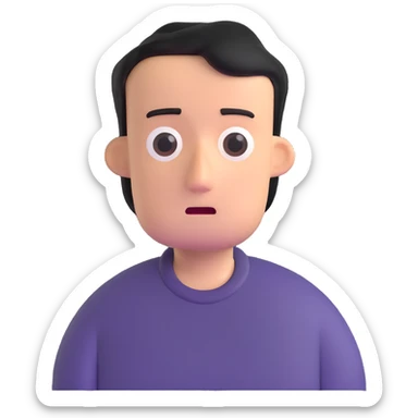 confused man sticker