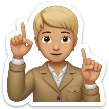 Hold up your hands. With your left hand, make a ‘6’ by curling your index finger like a hook while sticking your thumb out. With your right hand, make a ‘7’ by pointing your index finger straight and your thumb sideways like an L-shape. Put both hands next to each other — that’s the 67 meme sticker