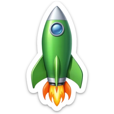green Rocket signboard sticker