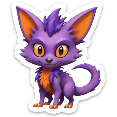 Spyro-Sergal-Lykoi-Pokémon-Fakémon-creature-hybrid sticker