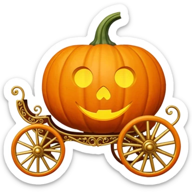 pumpkin carriage sticker